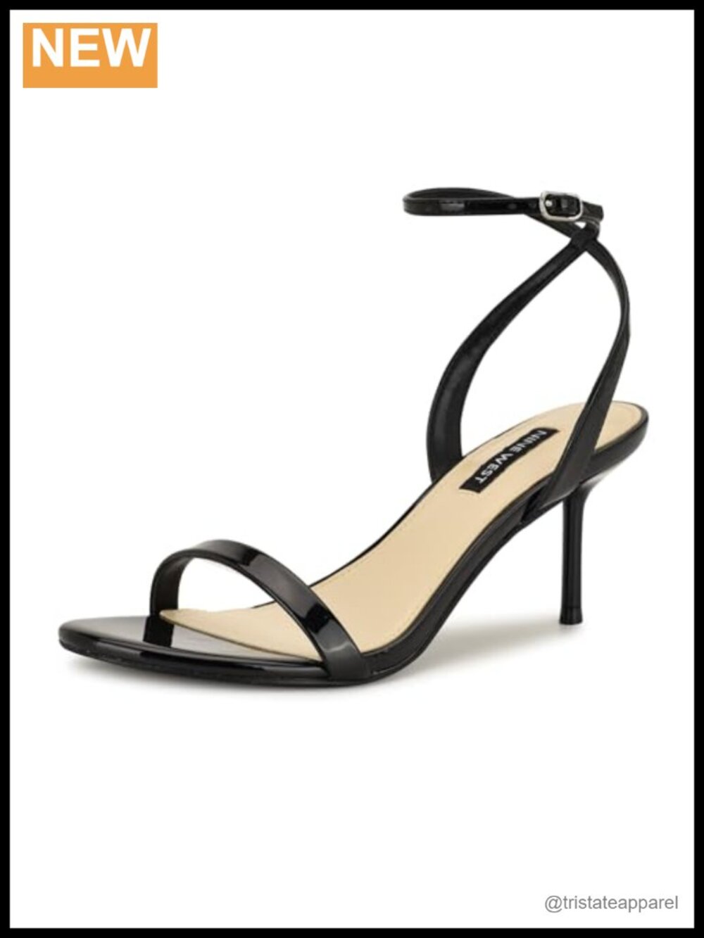 Nine West Waltz Faux Leather Kitten Heel Sandal